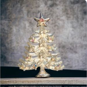 Silver Tone Christmas Tree Pin Brooch Rhinestone Multi Color, Unusual